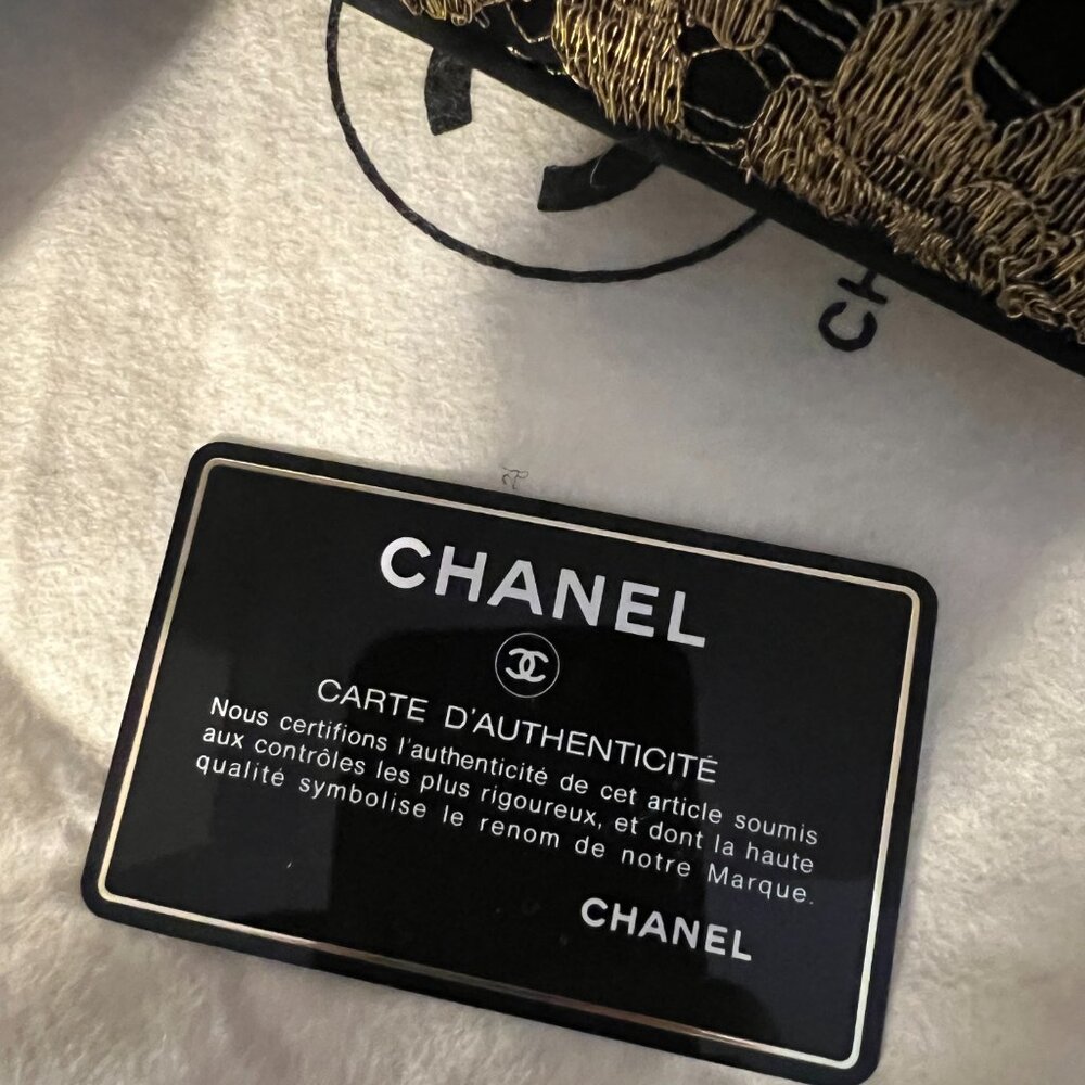 Rare 1989 S1. Vintage Chanel Gold Metallic Guipure Lace Bag. Lagerfeld Era NWOT - Picture 12 of 17